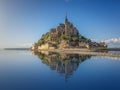 Famous Le Mont Saint-Michel, Normandy, France Royalty Free Stock Photo