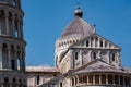 The famous leaning tower at the cathedral of Pisa Royalty Free Stock Photo