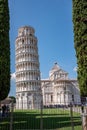 The famous leaning tower at the cathedral of Pisa Royalty Free Stock Photo