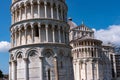 The famous leaning tower at the cathedral of Pisa Royalty Free Stock Photo