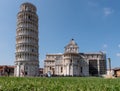 The famous leaning tower at the cathedral of Pisa Royalty Free Stock Photo