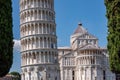 The famous leaning tower at the cathedral of Pisa Royalty Free Stock Photo