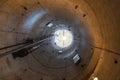 The famous leaning tower in the city of Pisa, inside view, Italy Royalty Free Stock Photo