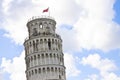 The famous Leaning Tower photographed from an unusual point of view Italy - Tuscan - Pisa - Image with copy space Royalty Free Stock Photo