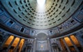 The famous light ray in Pantheon, Rome Royalty Free Stock Photo