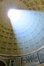 The famous light ray in Rome Pantheon Royalty Free Stock Photo