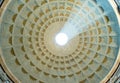 The famous light ray in Rome Pantheon Royalty Free Stock Photo