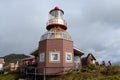 Famous lighthouse at Cape Horn - the southernmost point of the archipelago of Tierra del Fuego Royalty Free Stock Photo