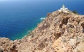 Famous lighthouse of Faros on Santorini Royalty Free Stock Photo