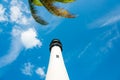 Famous lighthouse at Key Biscayne, Miami Royalty Free Stock Photo