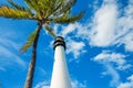 Famous lighthouse at Key Biscayne, Miami Royalty Free Stock Photo