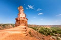 The famous Lighthouse Rock at Palo Duro Canyon