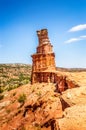 The famous Lighthouse Rock at Palo Duro Canyon Royalty Free Stock Photo