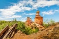 The famous Lighthouse Rock at Palo Duro Canyon Royalty Free Stock Photo