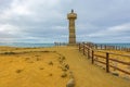Lighthouse by the Pacific Ocean, Ecuador Royalty Free Stock Photo