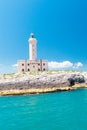 Famous lighthouse of Vieste in Apulia, south Italy Royalty Free Stock Photo