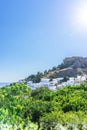 Famous Lindos town on the Rhodes island