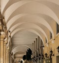 Famous Liston plaza by Spianada square in Old Town Corfu