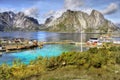 Famous Lofoten, Norway Landscape, Nordland Royalty Free Stock Photo