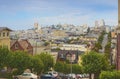 Famous Lombard Street on Hills in San-Francisco in California