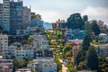 Famous Lombard Street, San Francisco, California, USA Royalty Free Stock Photo