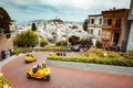 Famous Lombard Street in San Francisco, California, USA Royalty Free Stock Photo