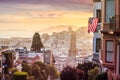 Famous Lombard street in San Francisco