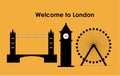 London Eye, London Big Ben, London Bridge