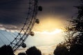 The famous London Eye at sunset - London, UK