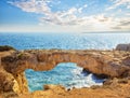 Famous Lovers Bridge or Raven Arch on Cape Cavo Greco