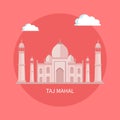 Famous Luxurious Taj Mahal Building with Towers