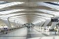 famous lyon airport tgv railway station landmark interior in france