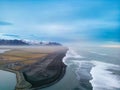 Famous magical black sand beach