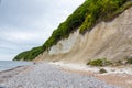 Chalk coast on Ruegen island in Germany near baltic sea Royalty Free Stock Photo