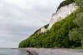 Chalk rocks on Ruegen island in Germany near baltic sea Royalty Free Stock Photo