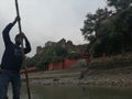 The famous and majestic Akhnoor Fort and Jia Pota Ghat as seen during boating from the Chenab river