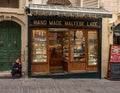 Famous Maltese Lace Shop in Valletta - MALTA, REPUBLIC OF MALTA - MARCH 5, 2020
