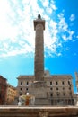 The famous marble Column of Marcus Aurelius ,Rome, Italy. Royalty Free Stock Photo