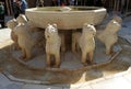 Fountain of the Patio de los Leones, Alhambra in Granada, Andalusia, Spain.