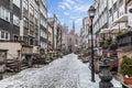 Famous Mariacka street, a landmark of the Old Town of Gdansk, Poland Royalty Free Stock Photo