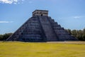 The famous Mayan pyramid of Chichen Itza in the city of Piste Mexico, symbol and monument of the Mayan civilization Royalty Free Stock Photo