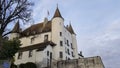 Famous medieval castle in Nyon, Switzerland Royalty Free Stock Photo