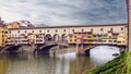 Ponte Vecchio bridge that spans the Arno River in Florence, Italy. Royalty Free Stock Photo