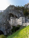 Famous medieval Predjama cave castle in Slovenia