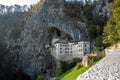 Famous medieval Predjama cave castle in Slovenia