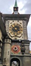 The famous medieval Zytglogge Astronomical clock tower in the middle of old town of Bern, Switzerland, Europe Royalty Free Stock Photo