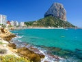 Beach in Calpe,Spain Royalty Free Stock Photo