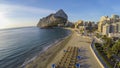 Famous Mediterranean Resort Calpe in Spain / STUNNING VIDEO ALSO Royalty Free Stock Photo