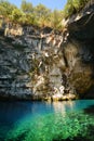 Famous Melissani cave Royalty Free Stock Photo