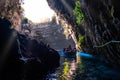 Famous Melissani lake and cave on Kefalonia island in Greece.